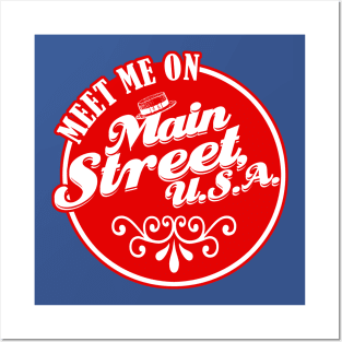 Meet me on Main Street USA (Red) Posters and Art